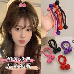 Minimalist high ponytail rubber band energetic girl hair tie that does not damage hair roots high elasticity durable thickened hair ribbon summer hair accessory