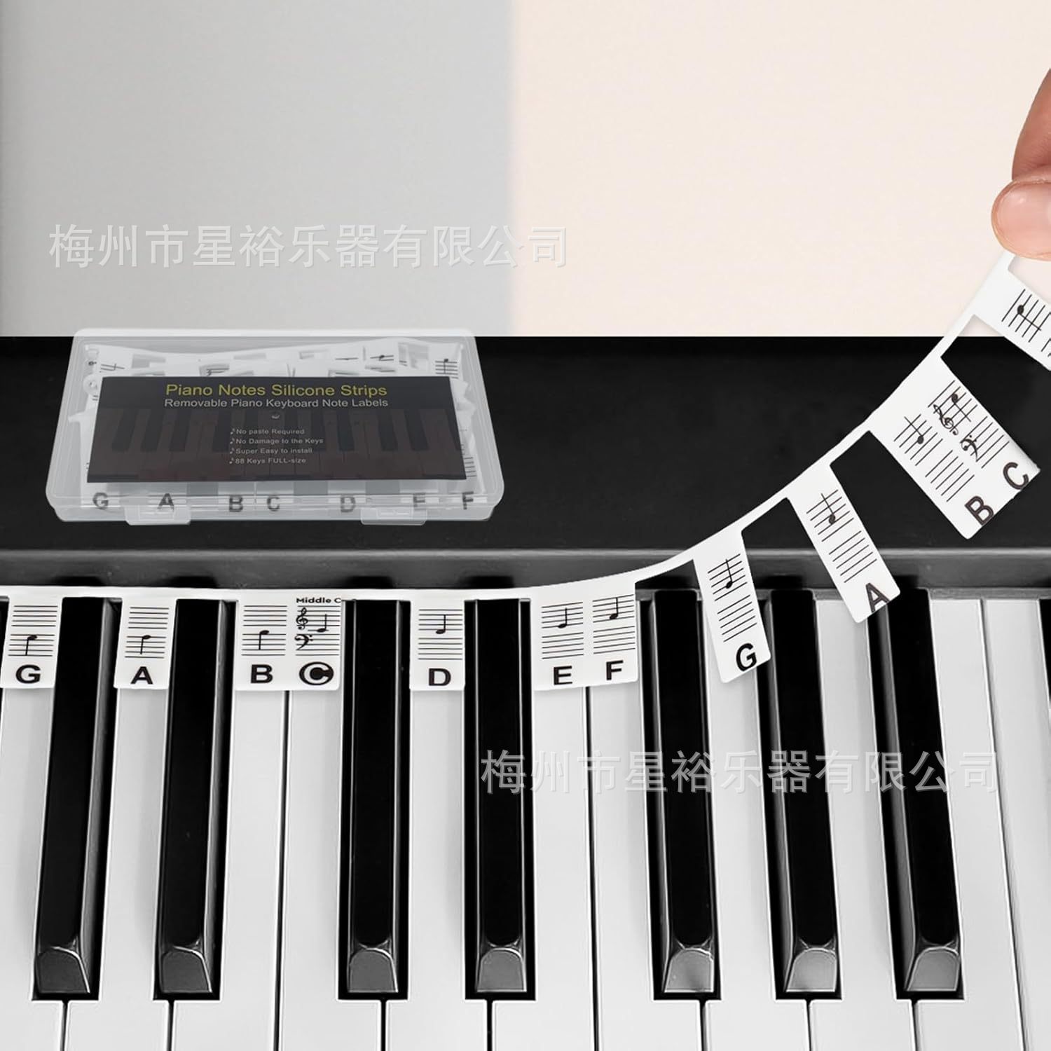 Silicone piano stickers 61/88key piano stickers removable…