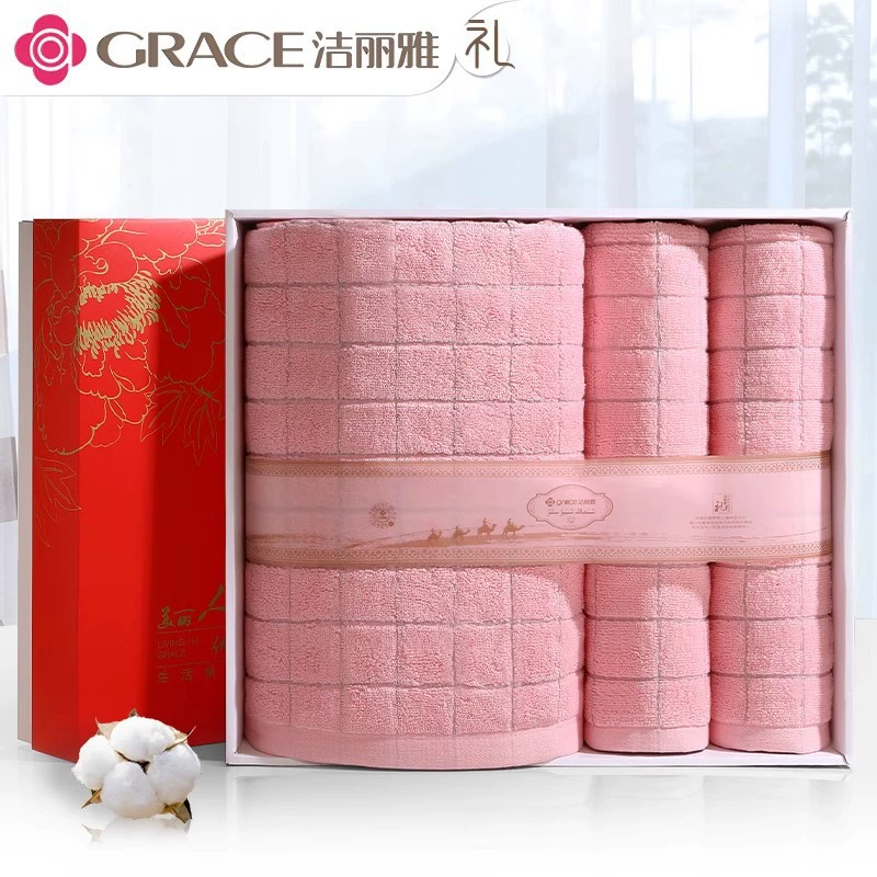 JieLiya большой толстый полотенце для лица хлопок хлопковый впитывающий полотенце из трех частей