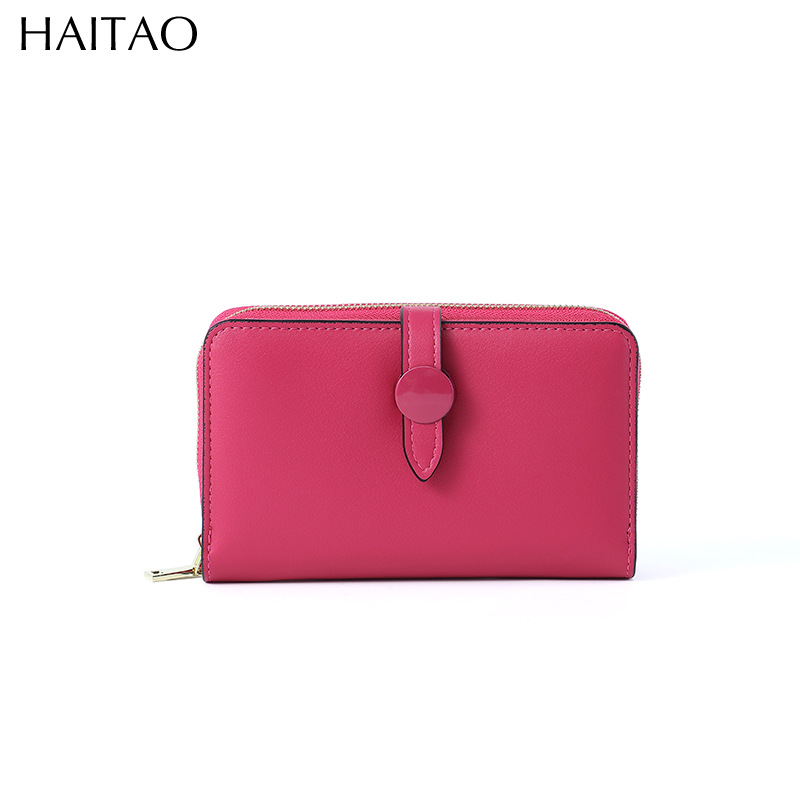 Color sólido corto de las mujeres a juego 2023 verano simple transfronterizo monedero coreano creativo multi-Tarjeta cartera fabricante