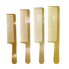 膠木梳子男士平頭梳老款老式髮型師專用剪髮梳子超薄理髮黃梳髮廊