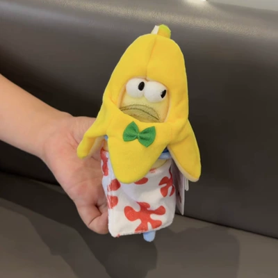 Pluş açarlıqlar: Plush Toy Funny Dumb - banana-green-im-angry-small-pendant-genuine-authorization