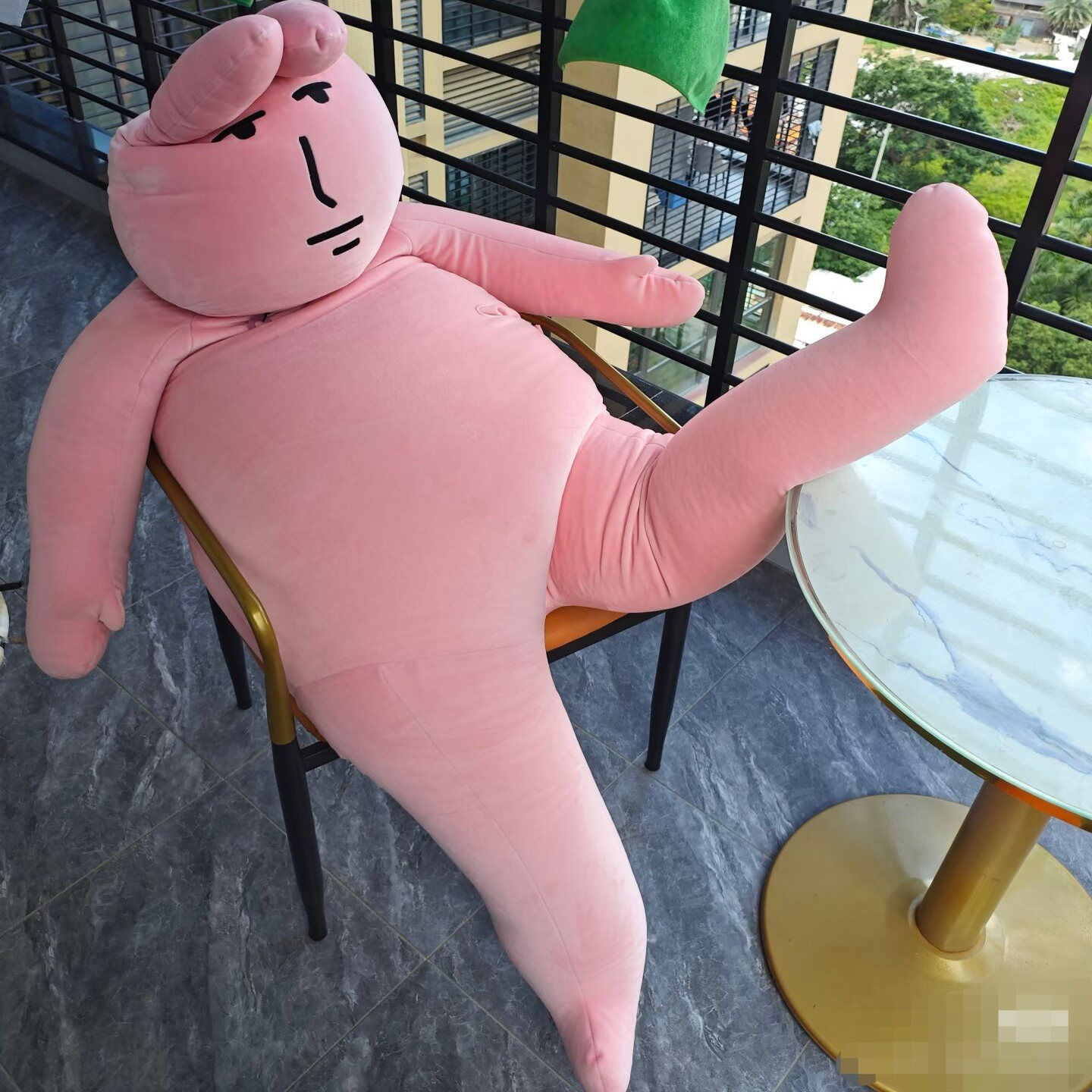 Creative Pink Rabbit Plush Toy, Quirky and Funny Rabbit Stuffed Animal, Long Sofa Cushion Pillow, Birthday Gift