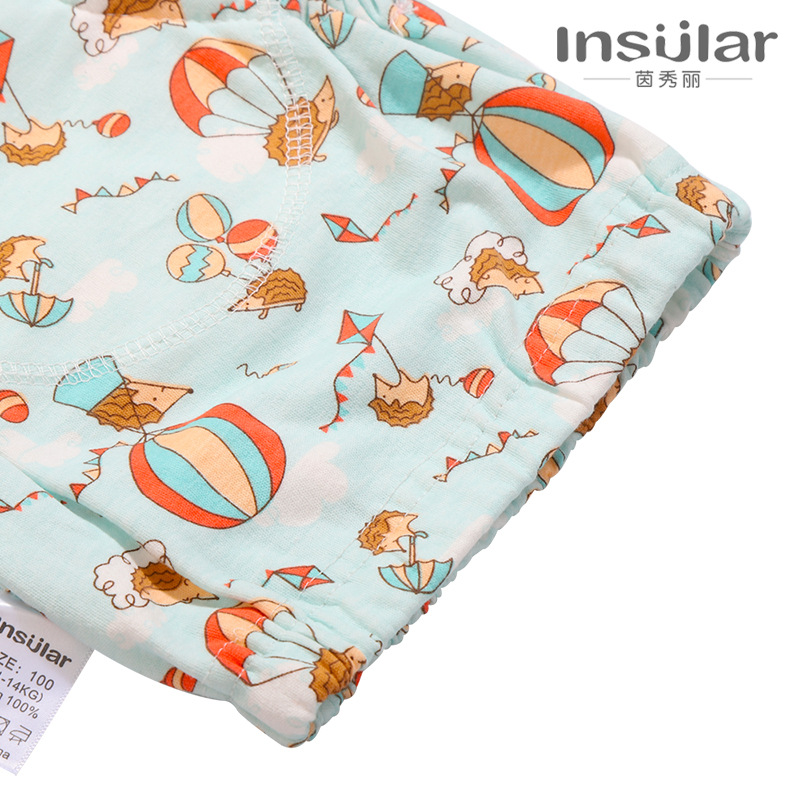 Color box 2 pack pure cotton washable baby training pants study pants 6-layer gauze diaper pants baby supplies cross-border