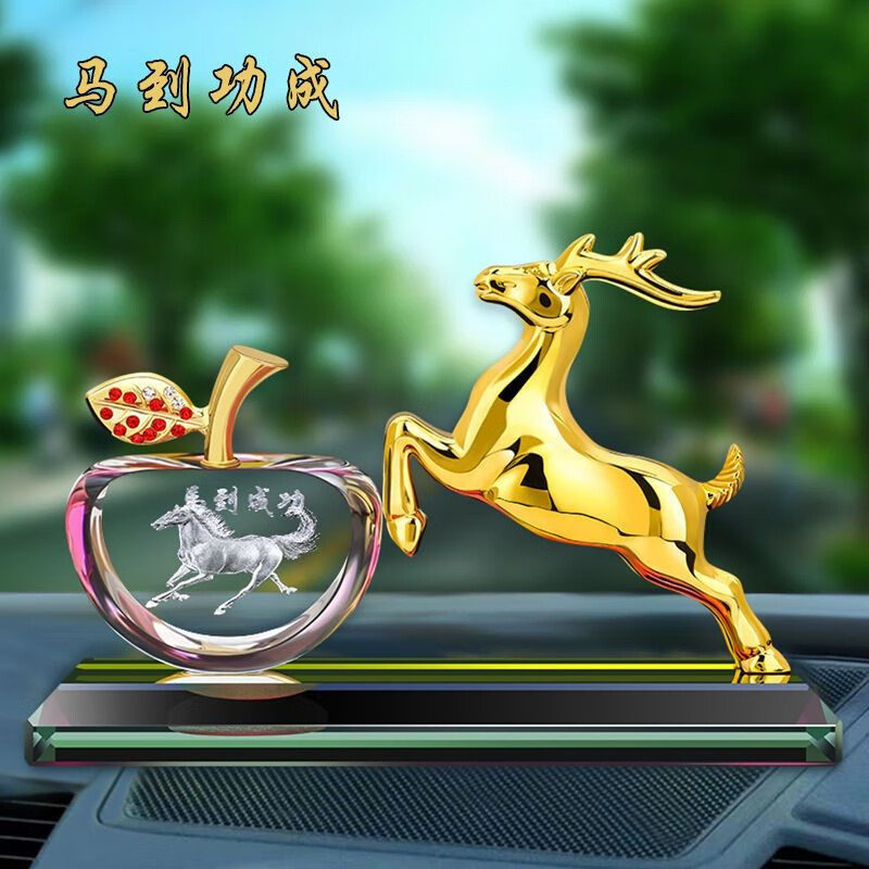 Car ornaments, safe journey deer, new car interior accessories, car perfume, dashboard ornaments, car decoration items