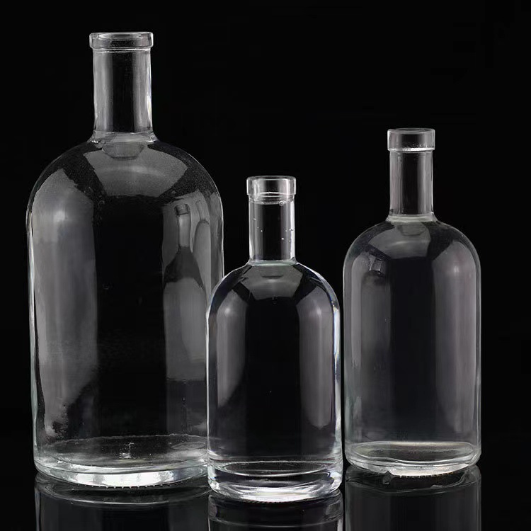 Botella de vino botella de vodka botella de vidrio botella de vino de fruta transparente sellado botella de vino de ciruela botella de vino