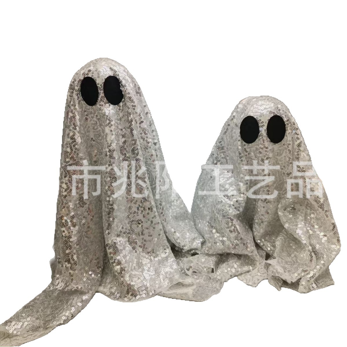 Decoración de Halloween Lentejuelas fantasma fantasma decoración interior junto a la cama suministros accesorios de la actividad atmósfera brillante