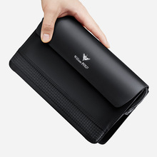 【新款】现货外贸密码锁男士手包双拉链手拿包商务休闲手包大容量