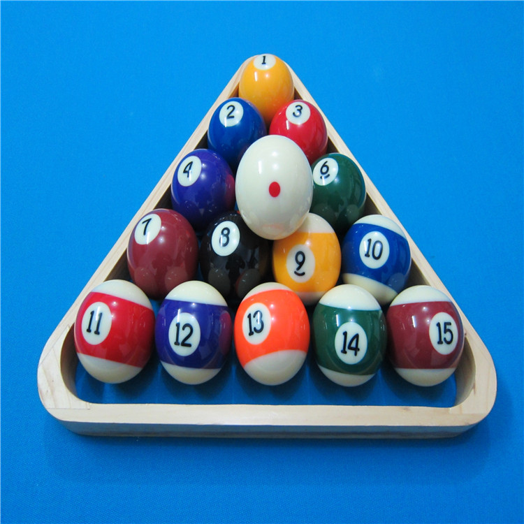 黑八桌球台球用品配件/藍盒6A台灣台球子水晶球美式大號