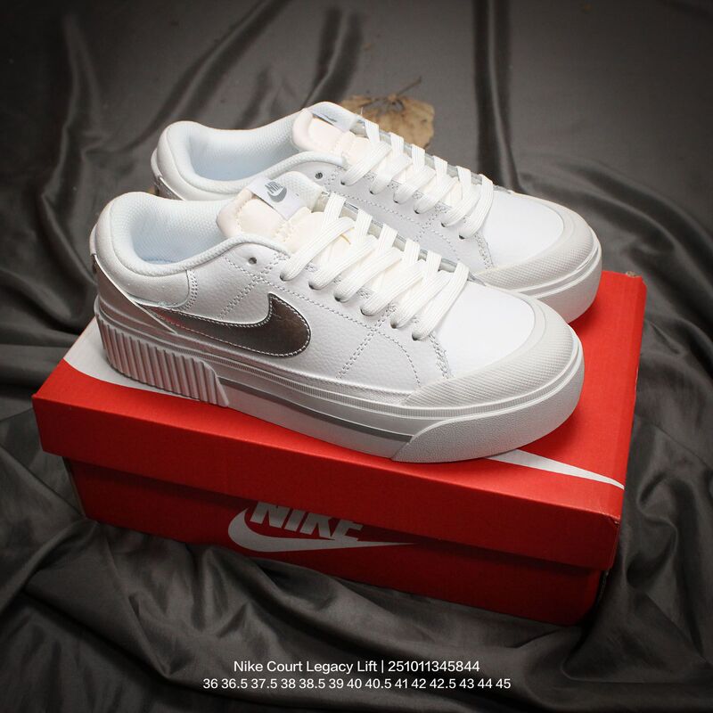 Putian Court Legacy Low-Top Thick-Soled Sneakers for Couples Campus Classic Versatile Casual Sports White Shoes