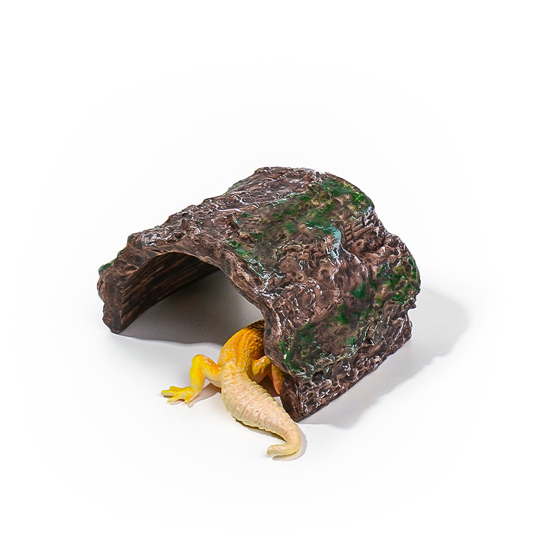 Cueva Escondite para Reptiles de PVC Decorativo para Acuarios