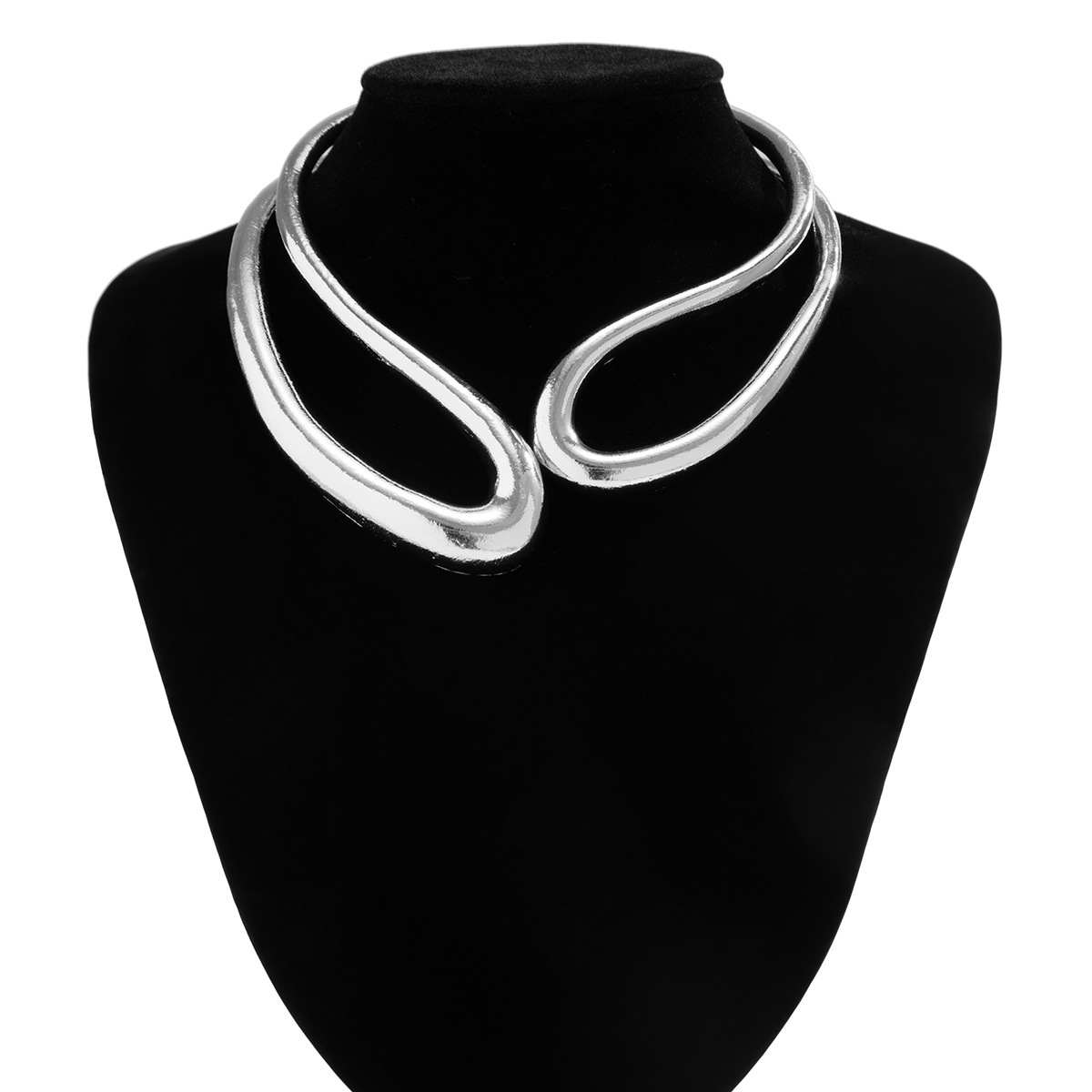 98g Weight Choker, Necklace, Jewelry Set Classification 1 Piece Quantity Daily, Tea Party Occasion Alloy, Metal Material Irregular, Geometric Pattern Women's Gender Retro, Exaggerated, Simple Style, Classic Style Style 1 Piece Irregular Geometric Choker Necklace Jewelry Set Alloy Metal Women's Retro Exaggerated Simple Style Choker Necklace Jewelry Set 9
