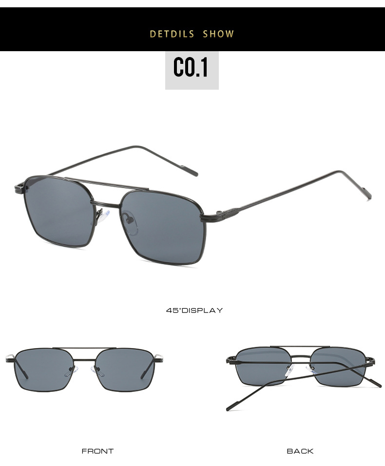 45g Weight Full Frame Glasses Structure Sunglasses Classification Ac, UV400 Protection Lens Material Square Glasses Style Travel, Daily Occasion Gradient Color, Solid Color Pattern All Seasons Season Unisex Gender Casual, Simple Style Style Grey, Black Color Casual Simple Style Gradient Color Solid Color Ac UV400 Protection Square Full Frame Women's Sunglasses 5