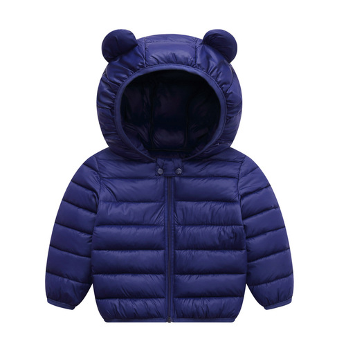  new autumn and winter cartoon style children's down cotton coats for boys and girls, medium and large children's short styles, lightweight baby outerwear