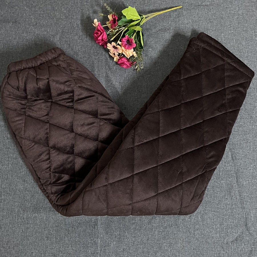 가을 겨울 3겹 두꺼운 산호털 퀼팅 남녀용 파자마 플러스 코튼 플란넬 홈 팬츠 캐주얼 대형 코튼 팬츠