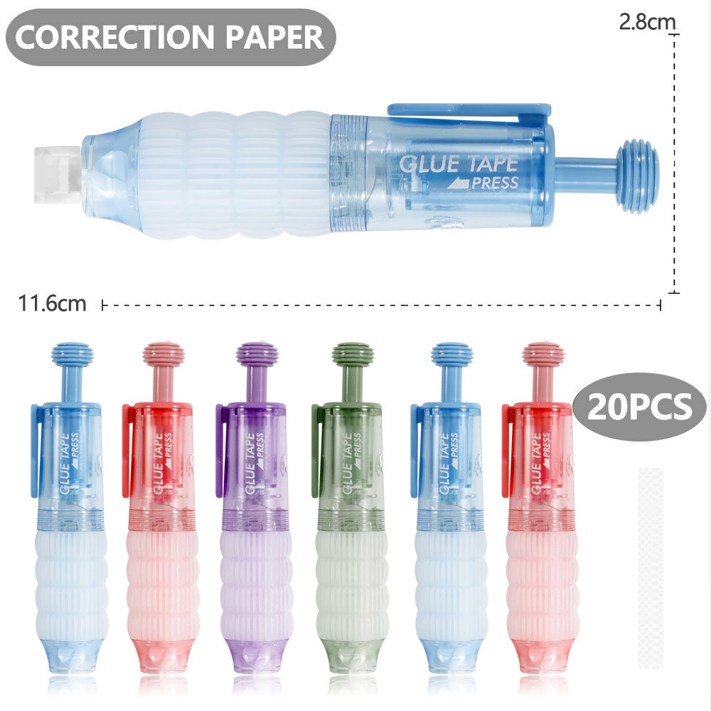 Alto valor de la cara de pulsar el punto de movimiento dispensador de pegamento para estudiantes pegados pegamento de doble cara cuentas de mano di dispensador de lápiz de pegamento cinta de punto al por mayor