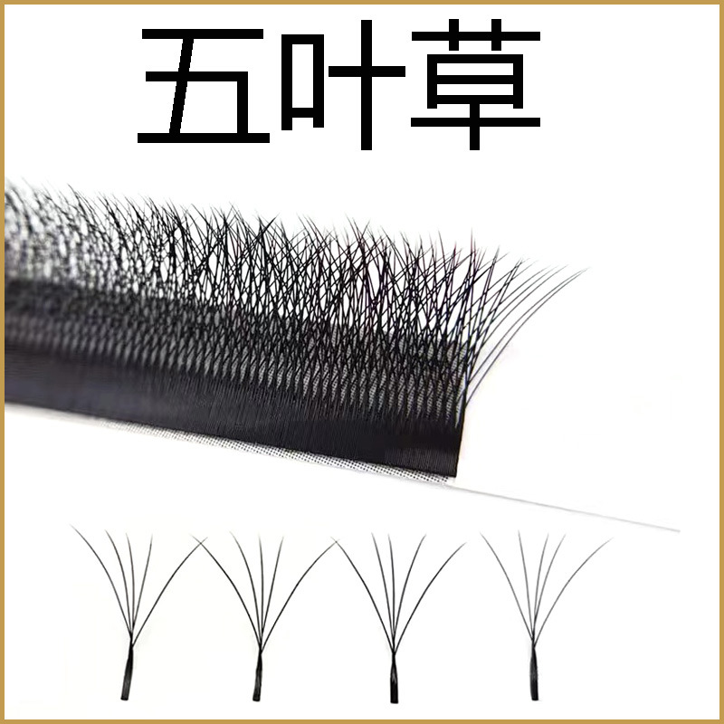 五葉草睫毛5D開花YY三葉草柔軟朵毛快打造爆濃款自嫁接睫毛