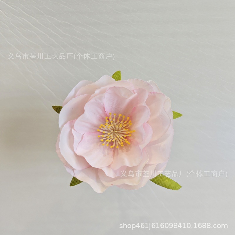 6cm椿の花輪飾りDIY漢服頭飾り花アーチフラワーアレンジメント飾り付け造花模造花輪|undefined