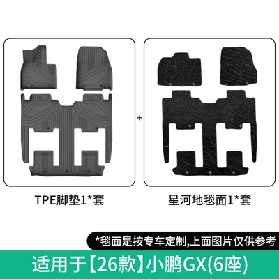 Suitable for 26 Models of Modelə uyğun ayaqaltı - 26-models-of-xpeng-gx-double-layer-six-seatergalaxy-blanket-floor-mats-jdw26000052