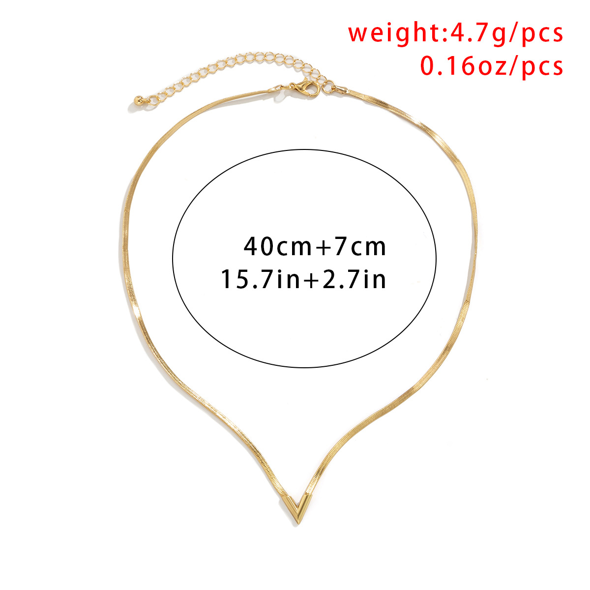 Collana unisex con personalità semplice, a forma di V, a forma di serpente, con catena a forma di osso, da uomo, di nicchia, hip hop, di fascia alta, da uomo_voghion.com