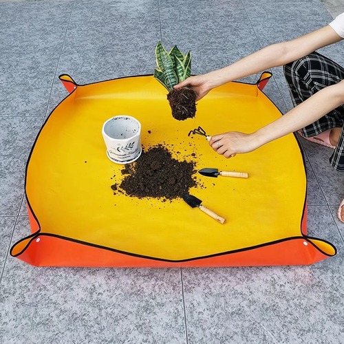 Gardening floor mat replacement soil mat plastic PE waterproof succulent placement replacement soil replacement pot mat square gardening mat