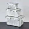 Storage box, drying rack, water board, transparent set, 3 piece set