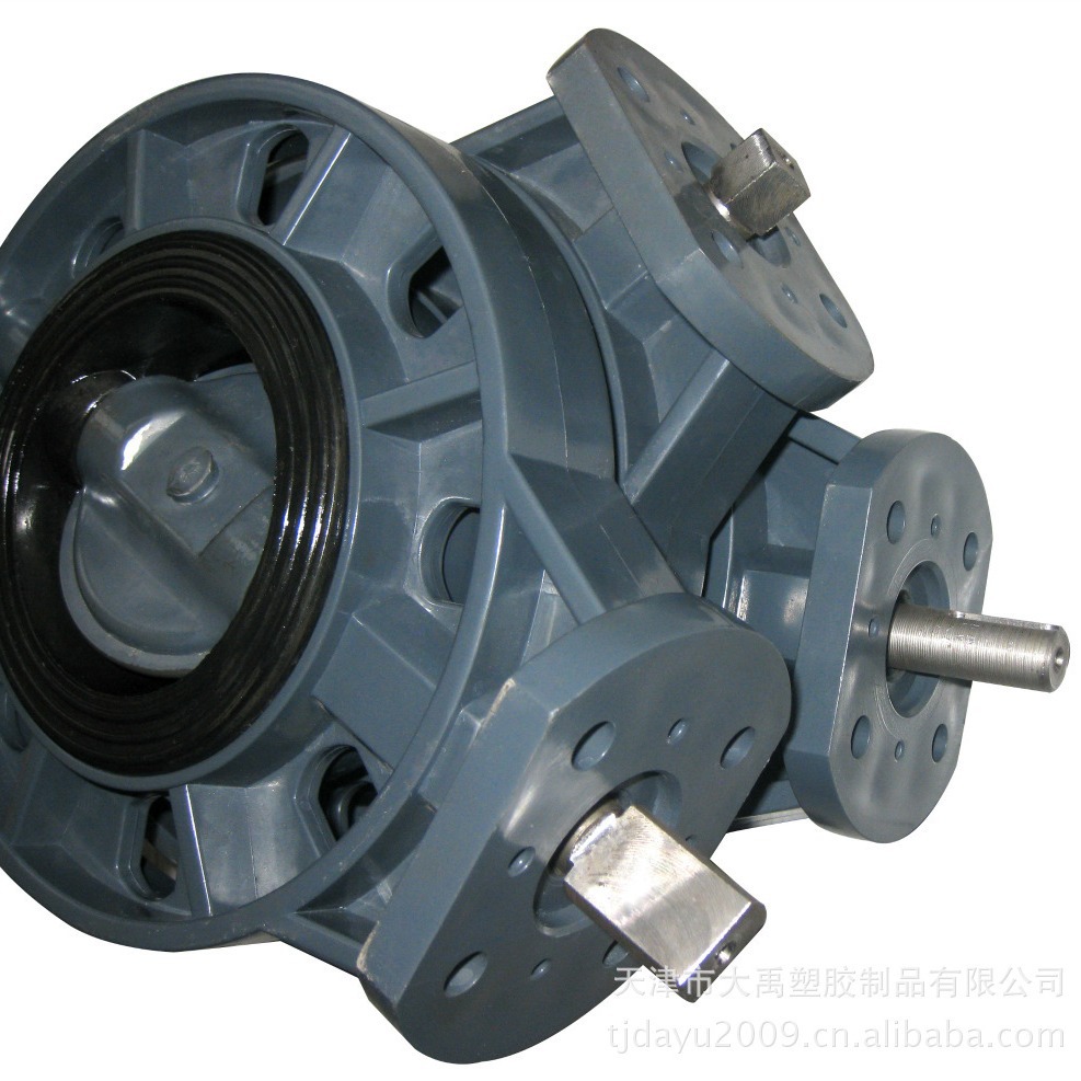 供应UPVC无头方轴阀体 17*17*18  DN125 安装平台标准：ISO5211