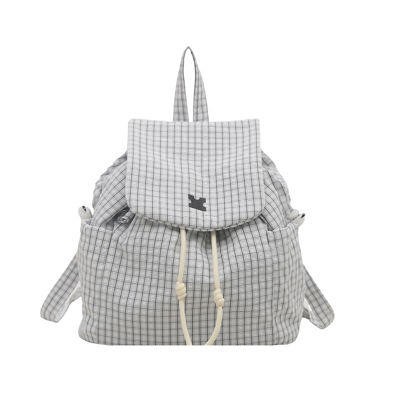 Mochila de gran capacidad con cordón de moda 2025 verano nuevo estilo salvaje ins bolso casual mochila escolar popular de este año
