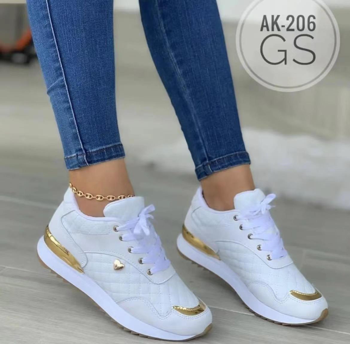 AliExpress comercio transfronterizo zapatillas deportivas con cordones de talla grande para mujer, verano 2022, nuevas zapatillas casuales versátiles para mujer, en stock.