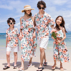 特別な親子服高級一家四口夏服ビーチスカート親子親子親子ワンピースは写真撮影に適しています。