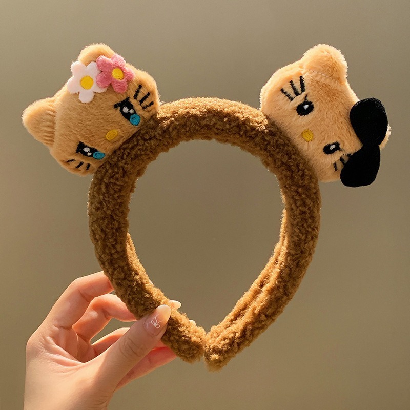 ネット赤超萌小衆kitty猫耳カチューシャ豹紋顔バンドかわいい蝶ネクタイ髪飾り洞窟|undefined
