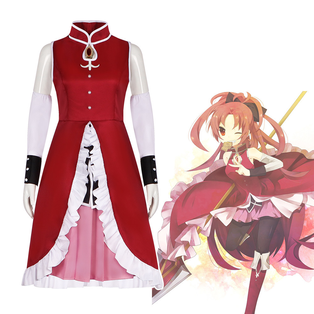 Magical Girl Madoka Cosplay Costume Sayaka Makise Battle Dress Skirt Costume Costume Anime Character Role Play Clothing