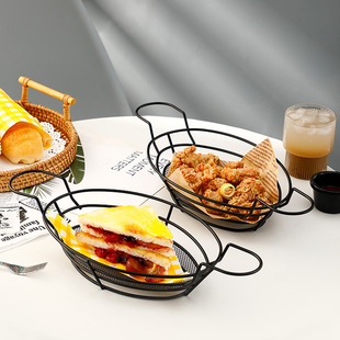 Creative Snack Basket Fries Basket Western Restaurant Dim Sum Chicken Wings Fried Chicken Bread Basket Bar Fried Food Plate Container
