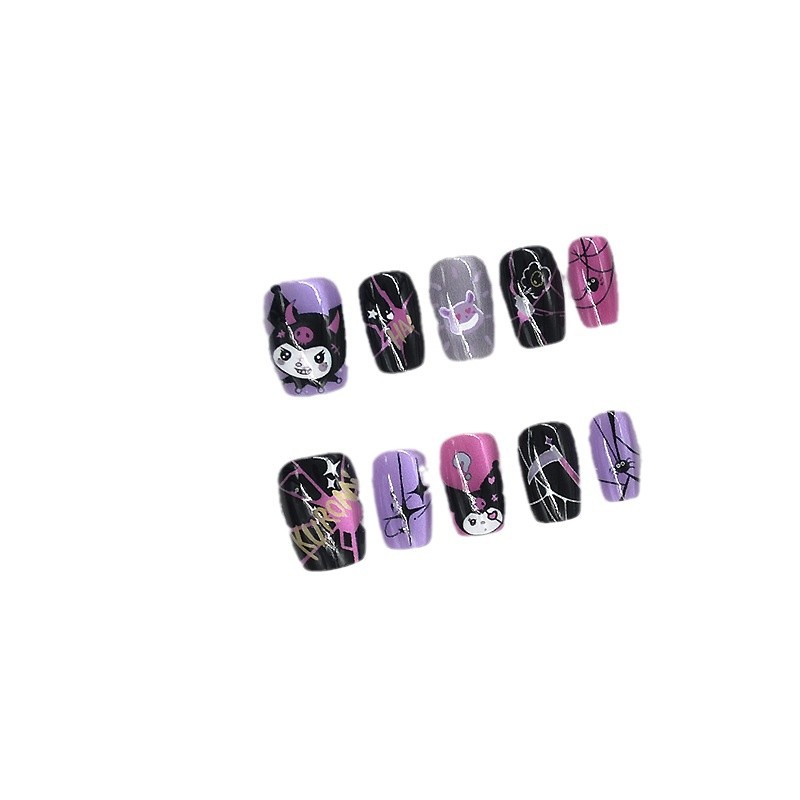 10 nuevos ojos de gato de dibujos animados usar piezas de uñas productos terminados al por mayor desmontables adorables pegatinas de uñas para estudiantes pegatinas de uñas