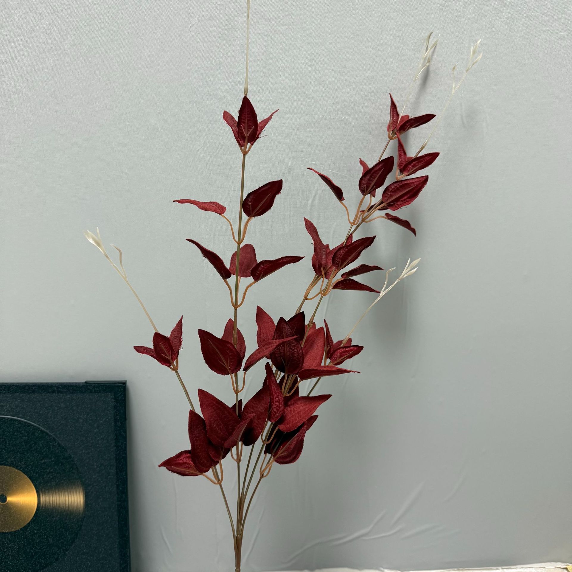 仿真小兰叶高端室内落地摆件绢花酒店装饰花材仿真花场景布置假花