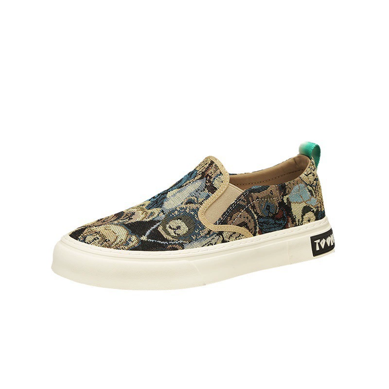 Cloth summer breathable sports footwear for leisure, sneakers
