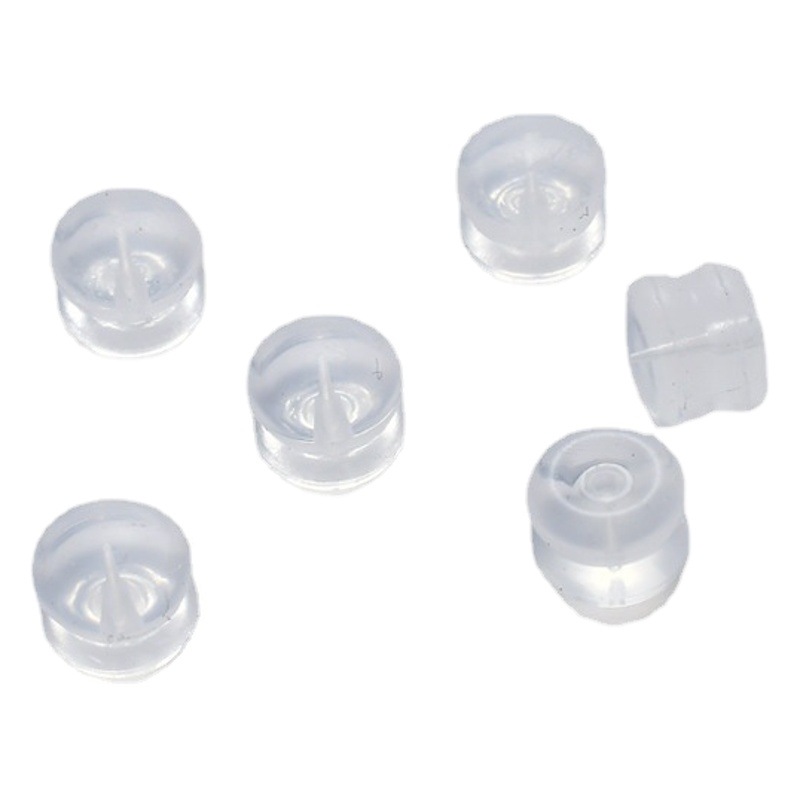 Ear jewelry accessories special simple transparent silicone ear plug DIY ear studs hamburger Ear Force factory direct sales
