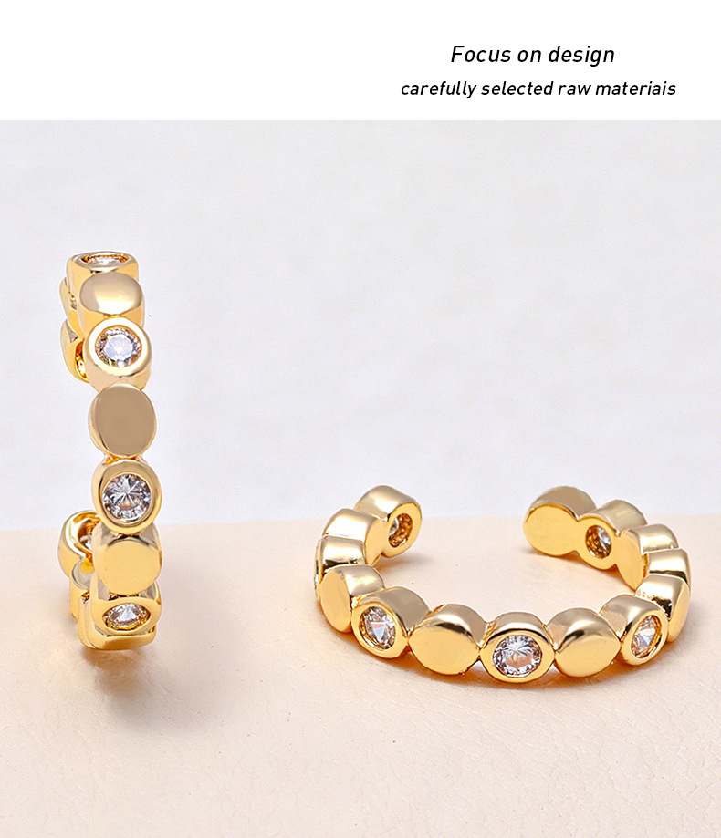 Orecchini a clip design alveare per donna gioiello minimalista_voghion.com