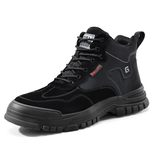 High top winter insulated shoes for men 10KV electrician shoes comfortable anti-smash and anti-puncture plastic toe safety shoes wholesale