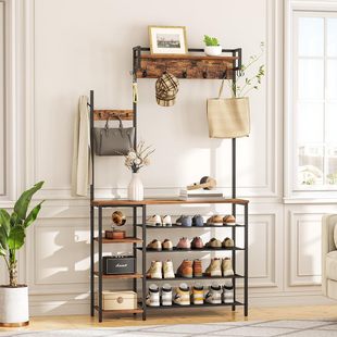 Customized Vertical Coat Rack, Storage Rack, Metal Shoe Rack, Multifunctional Shoe and Hat Rack
