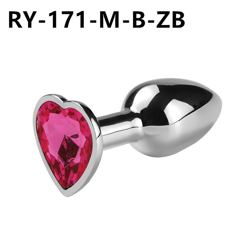 Corazón de metal plug anal back patio para usar artículos sexuales dilatadores coquetear al por mayor SM artículos sexuales para adultos