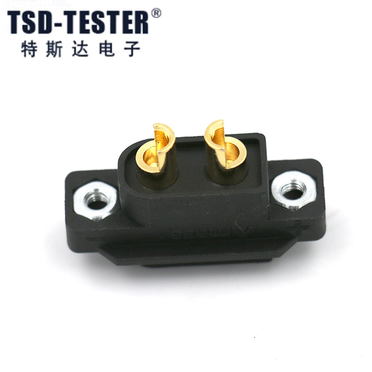 艾邁斯新品防水黑色鍍金XT60EW-M螺母可固定3.5mm 航模連接器