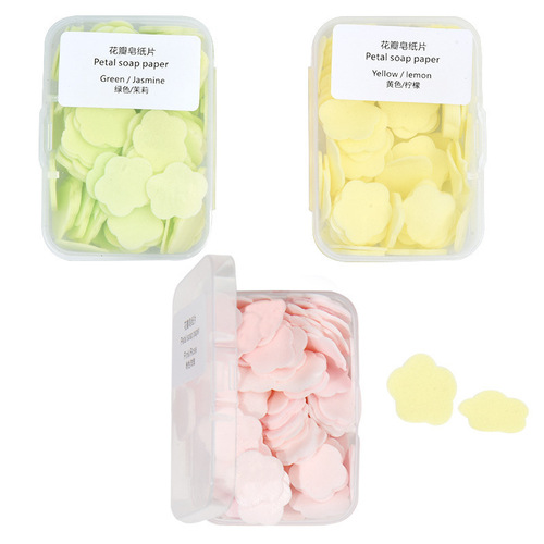 Petal soap flakes soap flakes portable hand soap paper disposable carry-on travel soap box