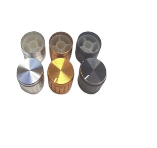 Potentiometer Knob Cap Audio Amplifier Aluminum Alloy Knob Cap Diameter 30mm Height 17mm Gold Silver Black