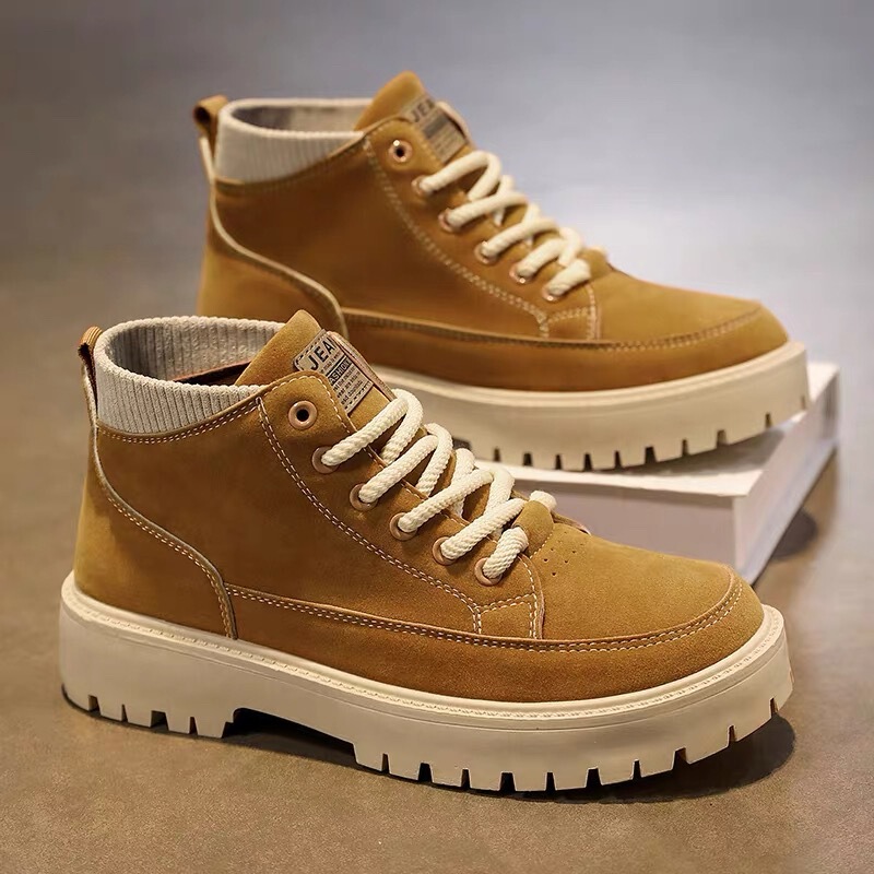 Autumn Men's Shoes New High-Top Martin Boots Men's Trendy Versatile Thick-Soled Non-Slip Sports Casual Short Boots Work Shoes Autumn Men's Shoes New High-Top Martin Boots Men's Trendy Versatile Thick-Soled Non-Slip Sports Casual Short Boots Work Shoes