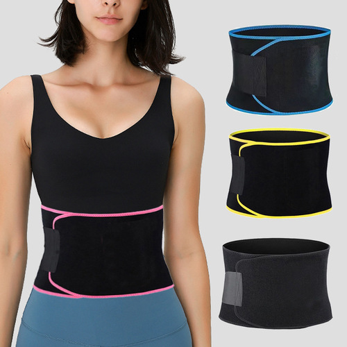 Cross-border Silver Ion Sweating Sports Waist Support Belt Yoga Fat Burning Plastic Belt Tight Abdominal Control Belt