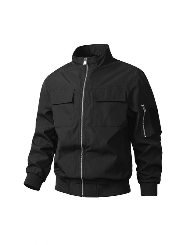 American-Style Trendy Coach Jacket, Three-Proof Stand Collar, Casual Solid Color, Vintage Autumn Outdoor Workwear Flight Versatile Jacket American-Style Trendy Coach Jacket, Three-Proof Stand Collar, Casual Solid Color, Vintage Autumn Outdoor Workwear Flight Versatile Jacket
