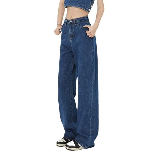 885 Loose and Slim Straight Leg Jeans for Spring and Autumn, New Arrival Tall-Showing American Style, Flowy Wide Leg Ground-Long Jeans Trend