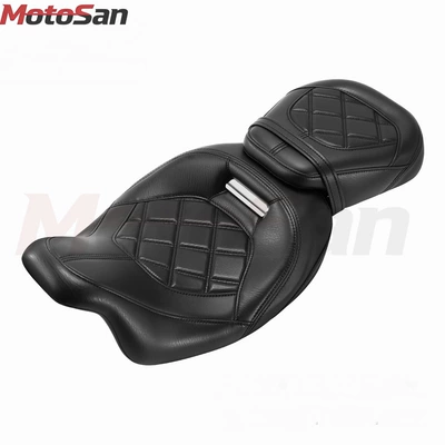 Suitable for Harley CVO Road King Street Glide 09-23 quick-release seat passenger and driver seat cushion front and rear (Motorcycle cushion) - a-set-of-a1-model-seat-cushions