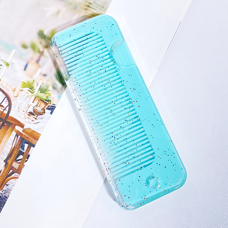 Estudiante de dibujos animados lindo peine conveniente pequeño peine chica corazón oso suave chica peine de pelo masaje mini peine